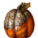 Your Hearts Delight 6-1/4 by 5-Inch Autumn Blessings Pumpkin Decor Small