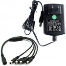 AC 100-240V to DC 12V 2A 2000mA Power Supply Adapter Switching +4 Split Power...