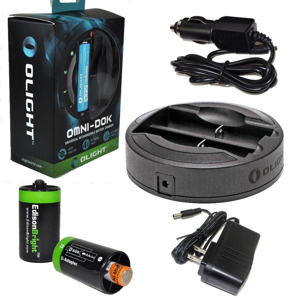 Olight Omni-DOK Universal Battery Charger For 18650 RCR123 AA AAA 16340 17670...