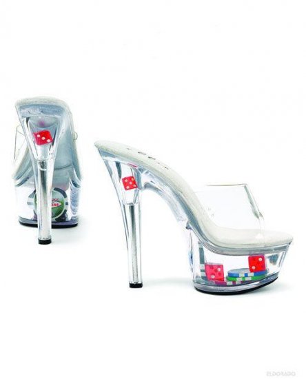 Poker Stripper Shoes from Ellie 6 inch Stiletto 2 inch Platform Size 6
