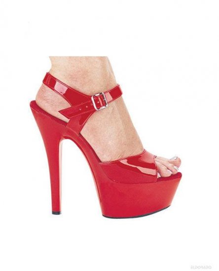 Juliet By Ellie 6" Pump 2" Platform Red Size 9