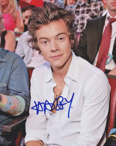 One Direction Harry Styles Autographed Signed X Photo