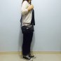 9.5" BLACK LEATHER TWIST LOCK SATCHEL