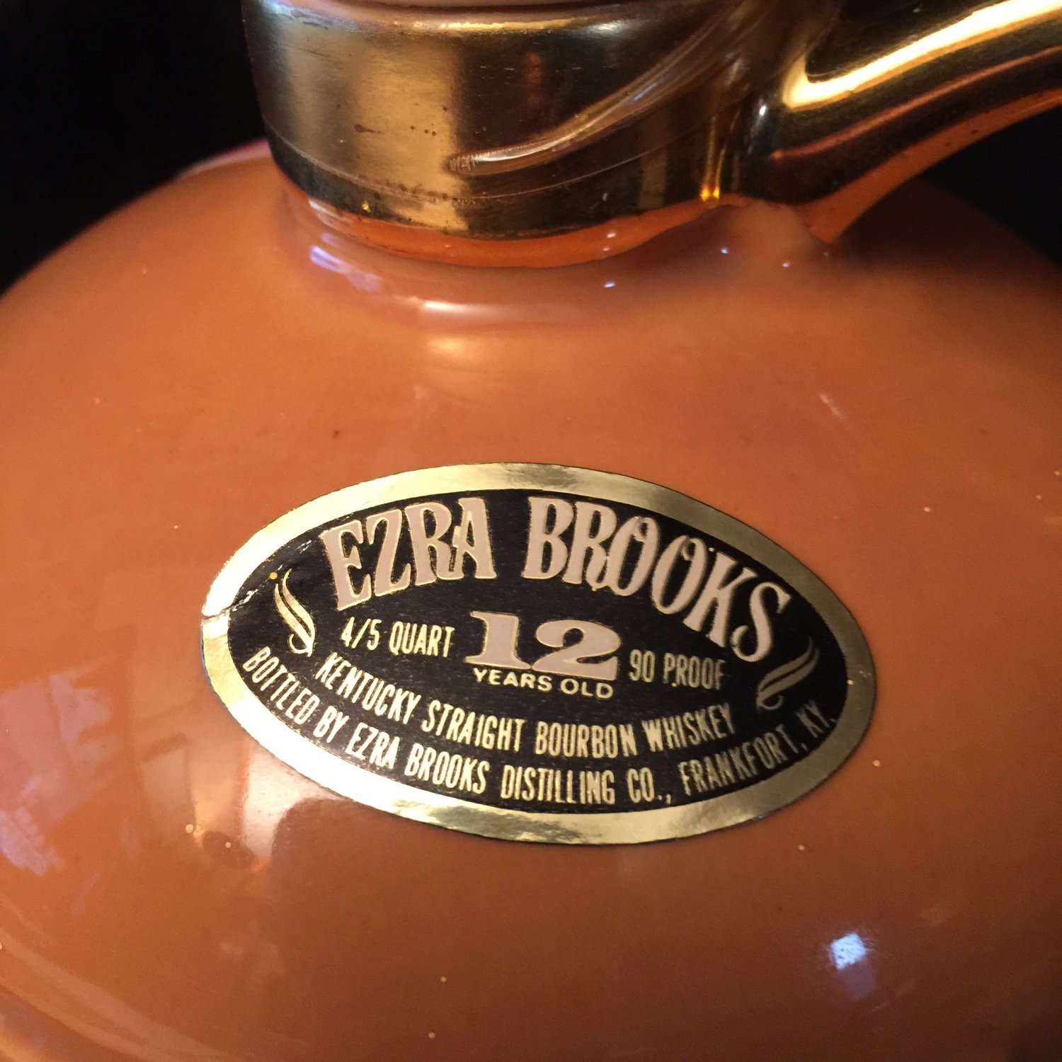 Ezra Brooks Saltine Warrior Liquor Store Decanter Syracuse 1972