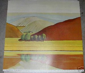 1980 JOHN MANCINI NUT TREE LANDSCAPE POSTER PRINT @ VACAVILLE, CA