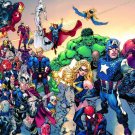2008 MARVEL YOUR UNIVERSE POSTER HULK CAPTAIN AMERICA THOR