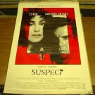 1987 SUSPECT MOVIE POSTER CHER DENNIS QUAID 27 x 40 inches FREE SHIPPING