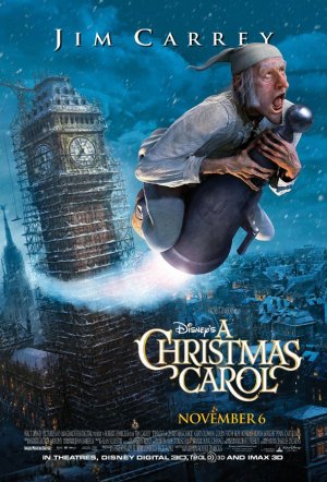 A CHRISTMAS CAROL MOVIE POSTER (2009) JIM CAREY D/S