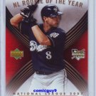 2007 UD RYAN BRAUN ROOKIE OF THE YEAR ROY-NL