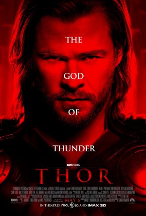 THOR ADVANCE PROMOTIONAL MOVIE POSTER CHRIS HEMSWORTH NATALIE PORTMAN