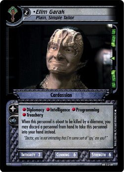 Star Trek CCG 2E Promo Elim Garak Tailor 0P2 near mint card