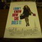 I DON'T KNOW HOW SHE DOES IT 27X40 D/S MOVIE POSTER Sarah Jessica Parker FREE SHIPPING