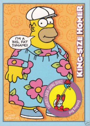 2001 Simpsons Mania Promo Card # P1 Homer promo (near mint card)