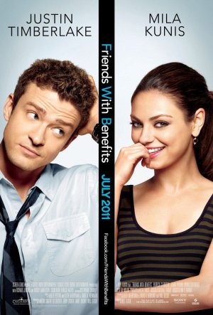 Friends With Benefits mini movie poster Justin Timberlake Mila Kunis 11 1/2 x 17 in FREE SHIPPING