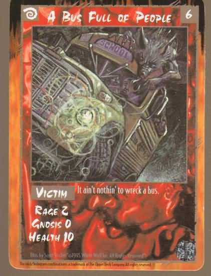 Rage A Bus Full of People (The Wyrm) near mint card