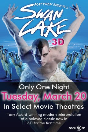 Swan Lake in 3D advance promotional movie poster (2012)