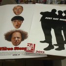 Lot of 2 The Three Stooges Movie Poster 27 x 40 Larry Moe & Curly (2012) x2