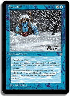 MTG Snowfall (Ice Age) near mint card Magic the Gathering