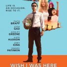 Wish I Was Here Movie Poster 27 x 40 inches (2014) d/s Kate Hudson