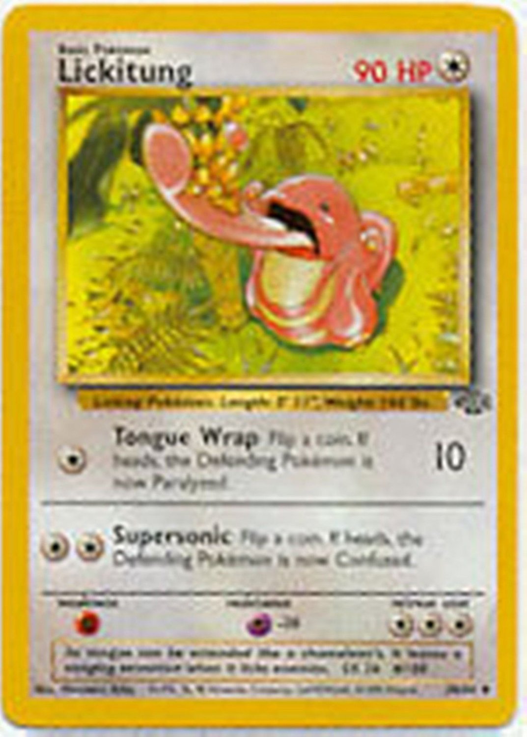lickitung jungle 38 64 unlimited edition near mint card common lickitung jungle 38 64 unlimited edition near mint card common