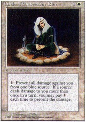 MTG Circle of Protection Blue (4th Edition) played