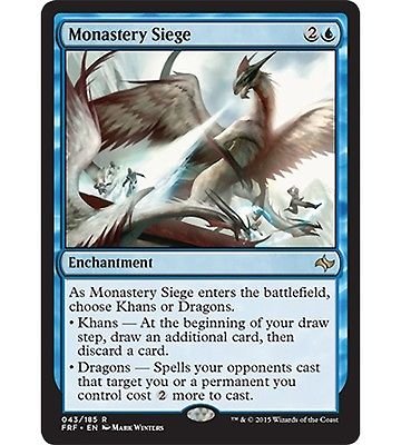 MTG Monastery Siege (Fate Reforged) near mint card Rare