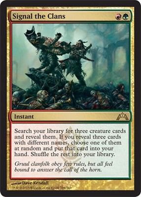 MTG Signal the Clans (Gatecrash) near mint card Rare