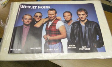 Vintage 1983 Men At Work Poster NEVER PREVIOUSLY DISPLAYED (23 x 35 inches)
