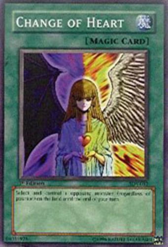 Yugioh Change of Heart (SDP-030) 1st edition near mint card Common