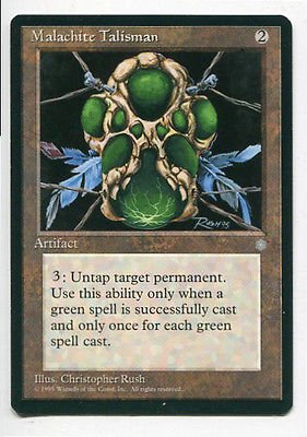 x4 MTG Malachite Talisman (Ice Age) near mint card (Magic the Gathering) FREE SHIPPING