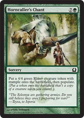 MTG Horncaller's Chant (Return to Ravnica) near mint card Common Magic the Gathering