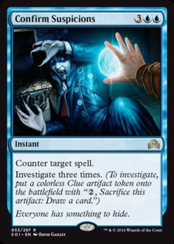 MTG Confirm Suspicions (Shadows Over Innistrad) near mint card Rare