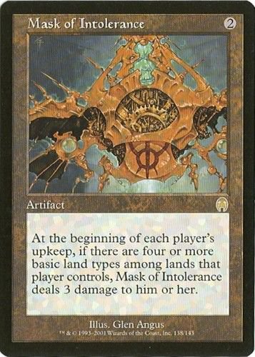 MTG Mask of Intolerance (Apocalypse) near mint card Rare