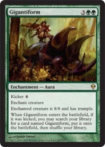 MTG Gigantiform (Zendikar) near mint card Rare