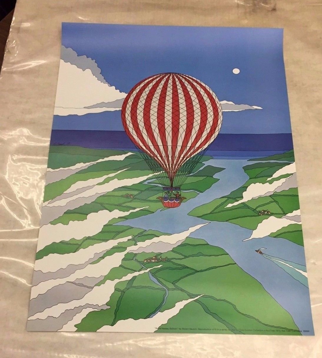 Vintage ROBERT BAUSCH BALLOON POSTER NUT TREE VACAVILLE 1973