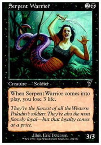 MTG Serpent Warrior (7th Edition) near mint condition card Common