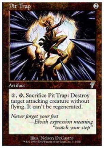 MTG Pit Trap (7th Edition) near mint condition card Uncommon
