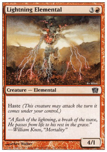 MTG Lightning Elemental (8th Edition) near mint condition card Common