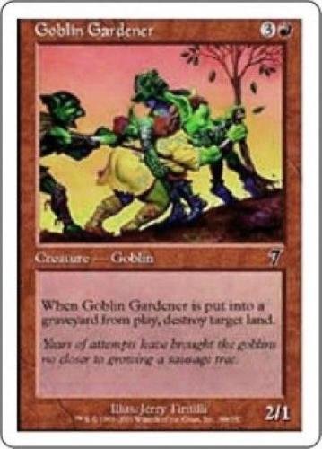 MTG Goblin Gardener (7th Edition) near mint condition card Common
