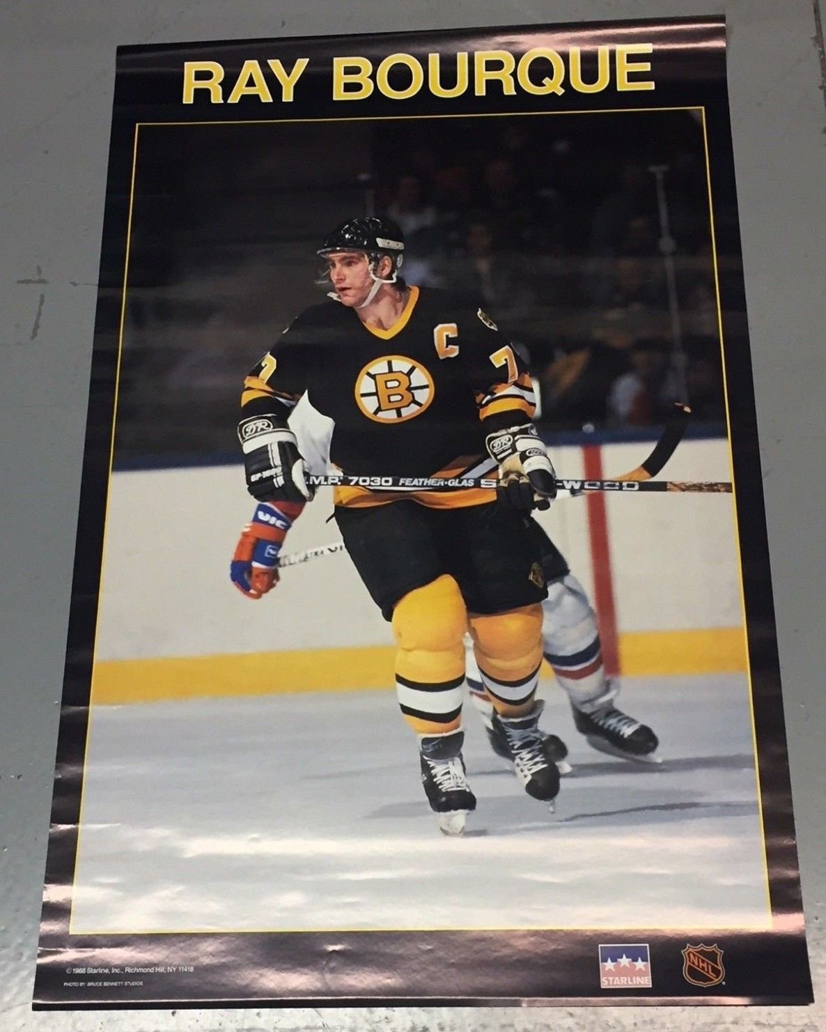 Vintage 1988 Ray Bourque Boston Bruins Starline Poster Never Previously