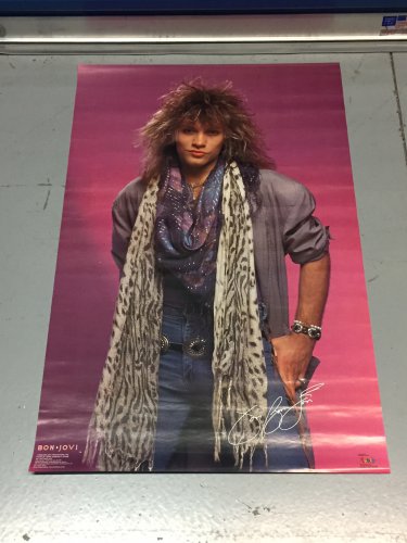 1988 Vintage 80s Rare Jon Bon Jovi Poster 22 X 34 Inches Never