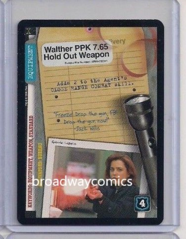 X-Files Walther PPK 7.65 Hold Out Weapon (XF96-0323) Uncommon near mint card