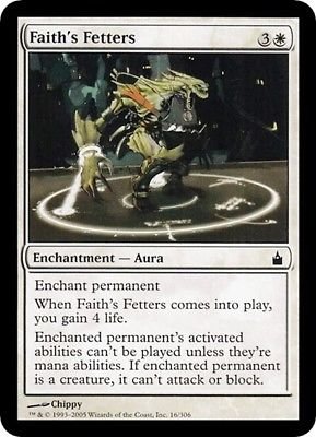 MTG Faith's Fetters (Ravnica) near mint condition card Common Magic the Gathering