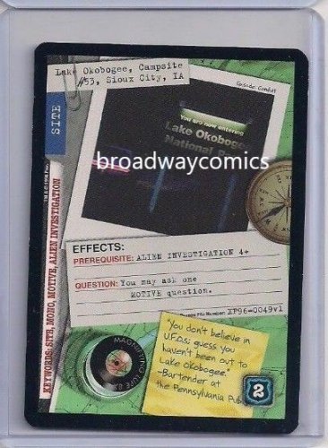 X-Files CCG Lake Okobogee, Campsite #53, Sioux City, IA   (XF96-0049) Common