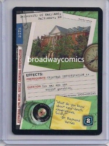 X-Files CCG University of Maryland, Baltimore, MD (XF96-0061) Common near mint condition card