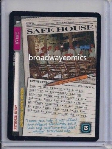 X-Files CCG Safe House (XF96-0252) Rare near mint condition card