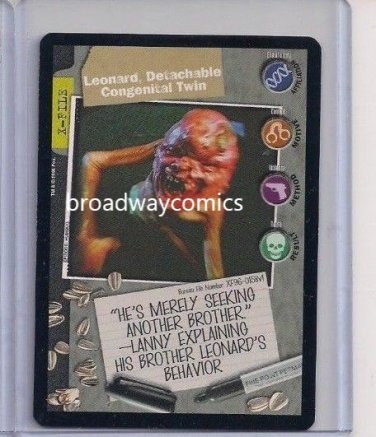 X-Files CCG Leonard, Detachable Congenital Twin (XF96-0158) Common near mint condition card