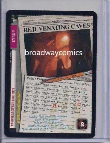 X-Files CCG Rejuvenating Caves (XF96-0289) Uncommon near mint condition card