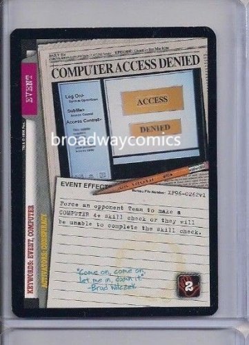 X-Files CCG Computer Access Denied (XF96-0262) Rare near mint condition card