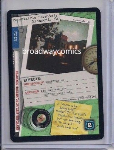 X-Files CCG Psychiatric Hospital, Richmond, VA (XF96-0071) Common near mint condition card